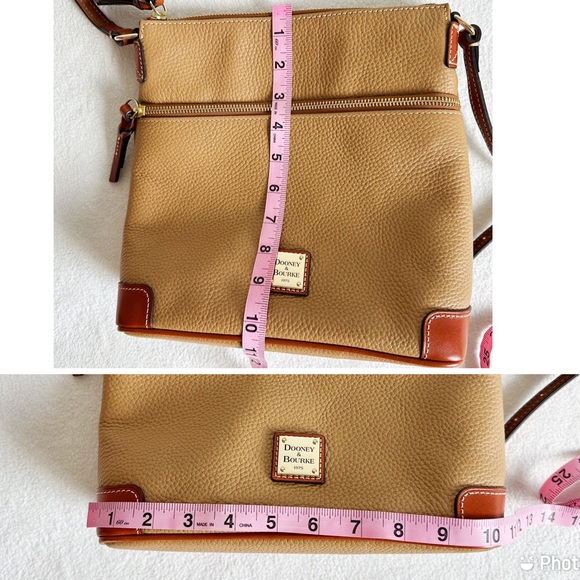 Dooney and Bourke Pebbled Leather Crossbody Bag in Sand, EUC - Picture 11 of 16